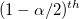 (1 - \alpha/2)^{th}