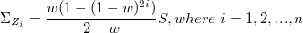 \Sigma_{Z_i}=\frac{w(1-(1-w)^{2i})}{2-w}S, where\ i=1, 2, ..., n