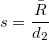 s = \frac{\bar{R}}{d_2}