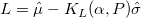 L=\hat{\mu}-K_L(\alpha, P)\hat{\sigma} L=\hat{\mu}-K_L(\alpha, P)\hat{\sigma}