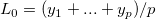 L_0 = (y_{1} + ... + y_{p}) / p 