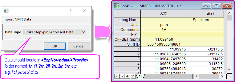 Import NMR Data Bruker TopSpin Processed Data.png
