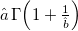 \hat{a}\,\Gamma\!\left(1+\tfrac{1}{\hat{b}}\right)