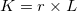 K=r\times L K=r\times L
