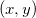 (x, y)