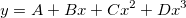 y = A + Bx + Cx^2 + Dx^3