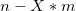 n-X*m