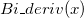 Bi\_deriv(x)