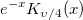 e^{-x}K_{\upsilon /4}(x)