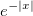 e^{-|x|}