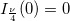 I_{\frac \nu 4}(0)=0