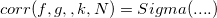 corr(f, g,,k,N)=Sigma(....)