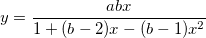 y=\frac{abx}{1+(b-2)x-(b-1)x^2}