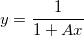 y=\frac 1{1+Ax} y=\frac 1{1+Ax}