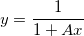  y=\frac 1{1+Ax}