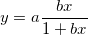 y=a\frac{bx}{1+bx}