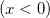 \left( x<0\right) 
