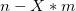 n-X*m