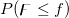 P(\digamma \leq f)