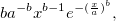 ba^{-b}x^{b -1} e^{-(\frac{x}{a})^b},