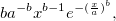 ba^{-b}x^{b -1} e^{-(\frac{x}{a})^b},