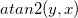 atan2(y, x)
