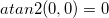 atan2(0, 0) = 0