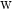 \text{w}