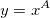 y=x^A