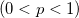 ( 0<p<1)