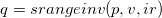 q=srangeinv(p, v, ir)
