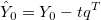 \hat{Y}_0=Y_0-tq^T