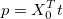 p=X_0^Tt