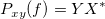  P_{xy}(f)=YX^{*}\,\!