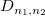 D_{n_1,n_2}\,\!