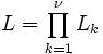 L=\prod_{k=1}^\nu L_k