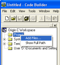 Image:Attaching Files to the Origin Project-1.png