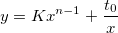y=Kx^{n-1}+\frac{t_{0}}{x}