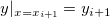 y|_{x=x_{i+1}} = y_{i+1}