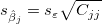 s_{\hat \beta _j}=s_\varepsilon \sqrt{C_{jj}}
