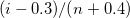 (i-0,3)/(n+0,4)