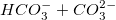 HCO_{3}^{-} + CO_{3}^{2-}