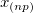 x_{(np)}\,