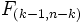F_{(k-1, n-k)}\,\!