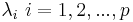\lambda_i \ i=1, 2, ..., p