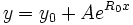 y=y_0+Ae^{R_0x}