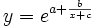 y=e^{a+\frac b{x+c}}