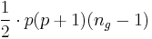 \frac{1}{2}\cdot p(p+1)(n_g-1)