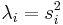 \lambda_i=s_i^2