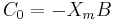 C_0=-X_mB\ 